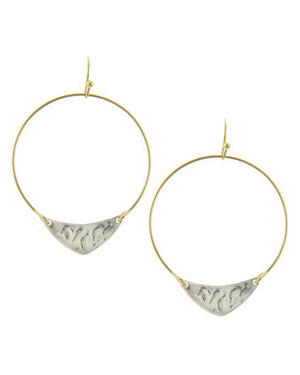 Earrings, Round, Gold and Silver Tone