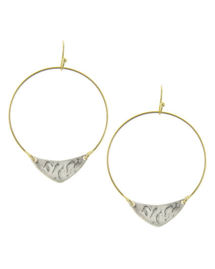 Earrings, Round, Gold and Silver Tone