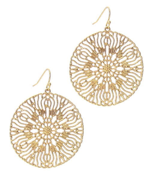 Filigree Disc Earrings