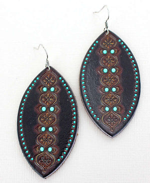 Black with Turquoise earrings