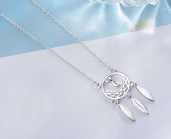 Sterling Silver Dream Catcher Necklace